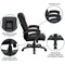 Emma and Oliver High Back Leather Layered Upholstered Executive Swivel Ergonomic Office Chair with Smoke Metal Base and Padded Arms